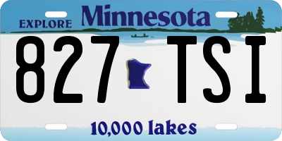 MN license plate 827TSI