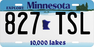 MN license plate 827TSL