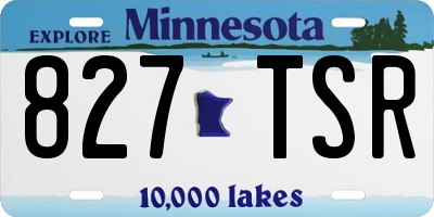 MN license plate 827TSR