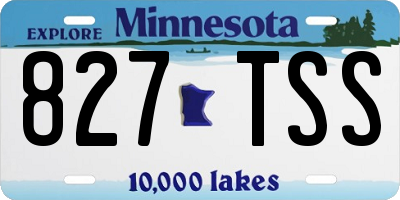 MN license plate 827TSS