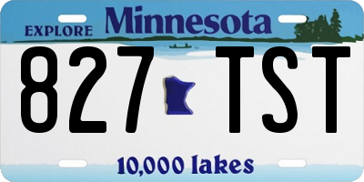 MN license plate 827TST