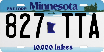 MN license plate 827TTA