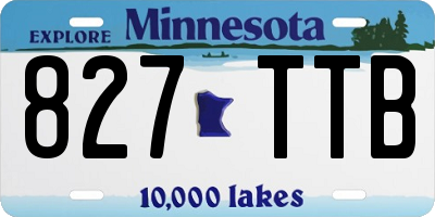 MN license plate 827TTB