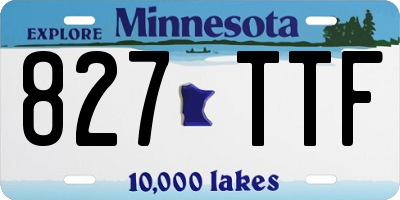 MN license plate 827TTF