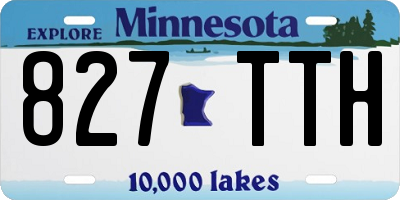 MN license plate 827TTH