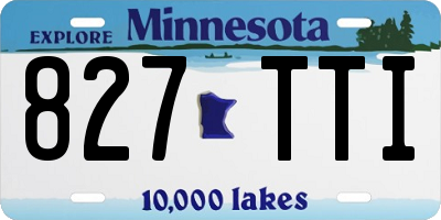 MN license plate 827TTI