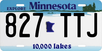 MN license plate 827TTJ