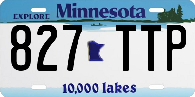 MN license plate 827TTP