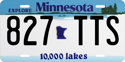 MN license plate 827TTS