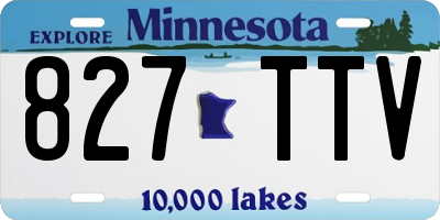 MN license plate 827TTV