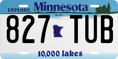 MN license plate 827TUB