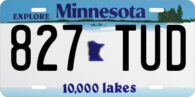 MN license plate 827TUD