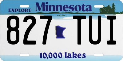 MN license plate 827TUI