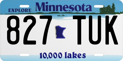 MN license plate 827TUK