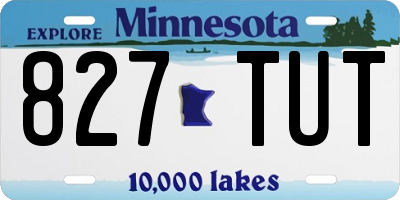 MN license plate 827TUT