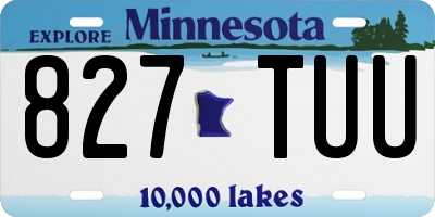 MN license plate 827TUU