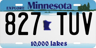 MN license plate 827TUV
