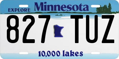 MN license plate 827TUZ