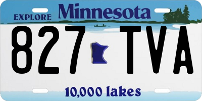 MN license plate 827TVA