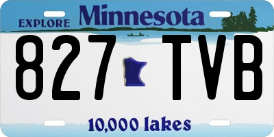 MN license plate 827TVB