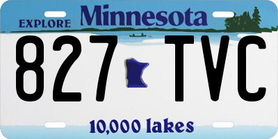 MN license plate 827TVC