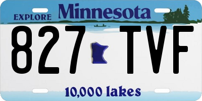 MN license plate 827TVF