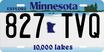 MN license plate 827TVQ