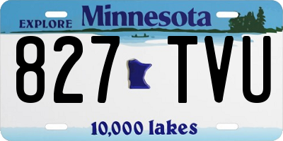 MN license plate 827TVU