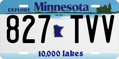 MN license plate 827TVV