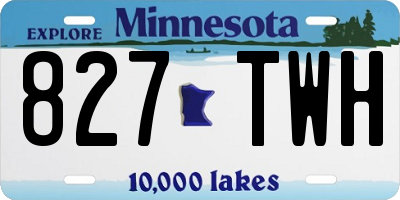 MN license plate 827TWH