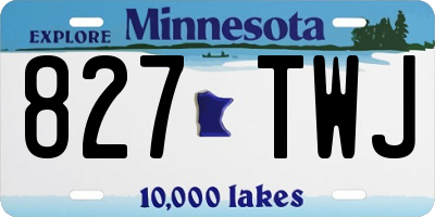 MN license plate 827TWJ