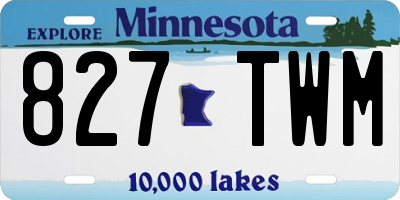 MN license plate 827TWM