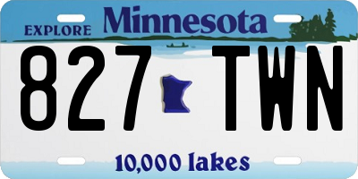 MN license plate 827TWN