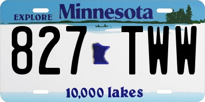 MN license plate 827TWW