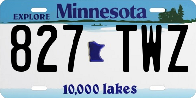 MN license plate 827TWZ