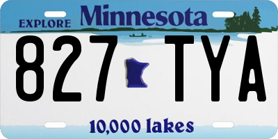MN license plate 827TYA