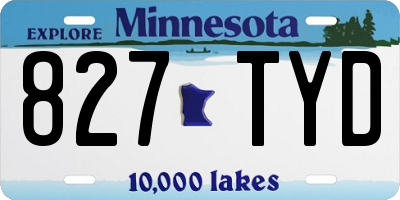 MN license plate 827TYD