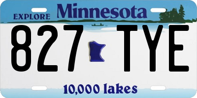 MN license plate 827TYE