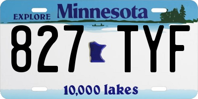 MN license plate 827TYF