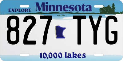 MN license plate 827TYG