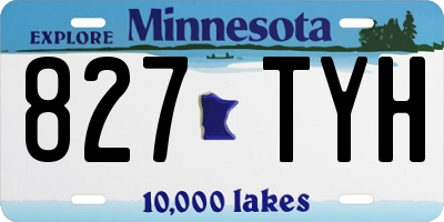 MN license plate 827TYH
