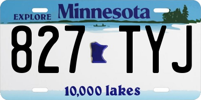 MN license plate 827TYJ