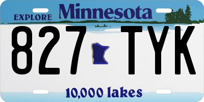 MN license plate 827TYK