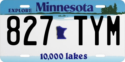 MN license plate 827TYM