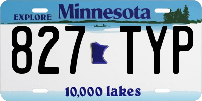 MN license plate 827TYP