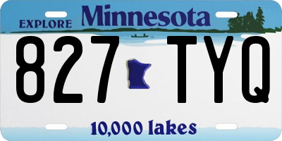 MN license plate 827TYQ