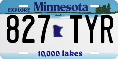 MN license plate 827TYR