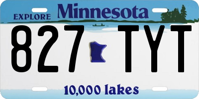 MN license plate 827TYT