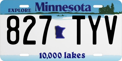 MN license plate 827TYV