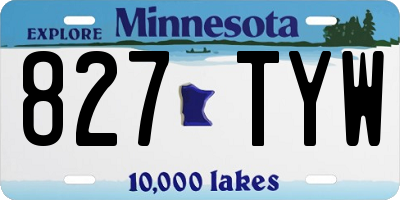 MN license plate 827TYW